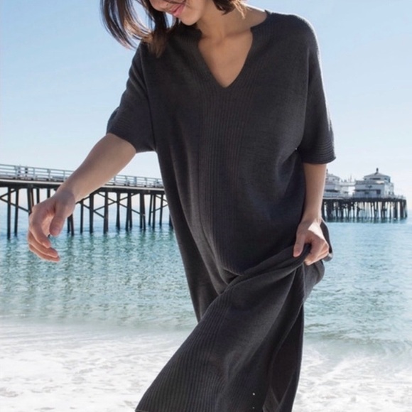 Barefoot Dreams Cozy Chic Ultra Lite Loungewear Caftan Coverup -OS - Picture 2 of 9